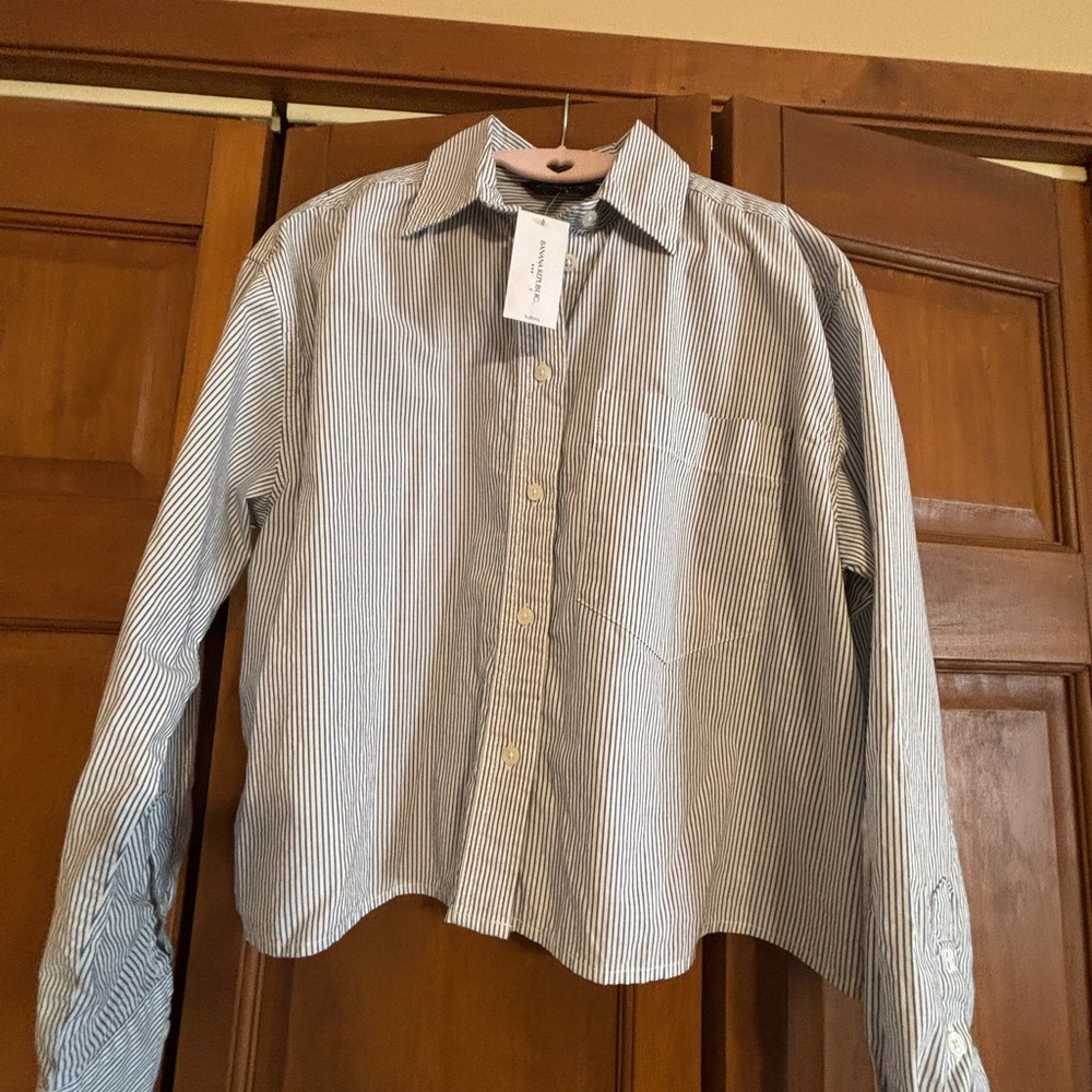 Women’s Banana Republic Striped Cropped Blouse